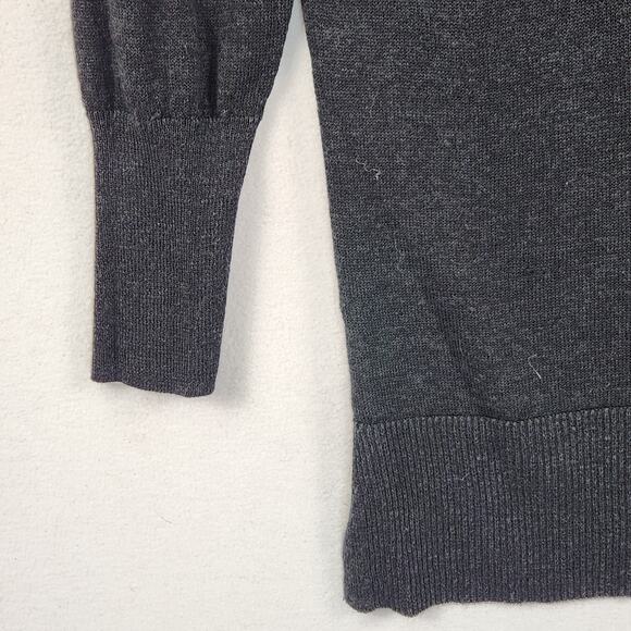 Halogen Linen Blend Open Front Cardigan Women’s SZ LG Navy Blue Long Sleeve EUC - Picture 5 of 11